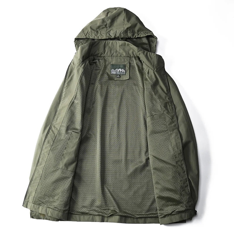 Herfstjas: Windjack voor heren | Waterdichte outdoor hooded outerwear