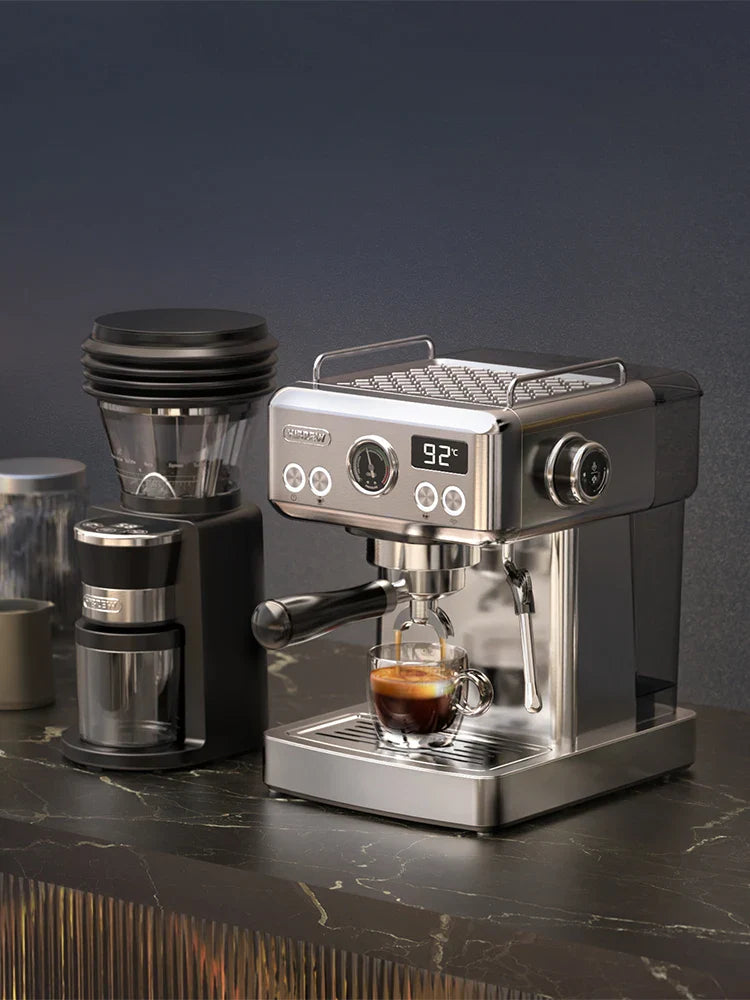 HiBREW Automatický mlýnek na kávu s mlecími kameny, elektrický kávový mlýnek s 31 stupni pro espresso, americkou kávu a pour over – vizuální skladování zrn (G3)