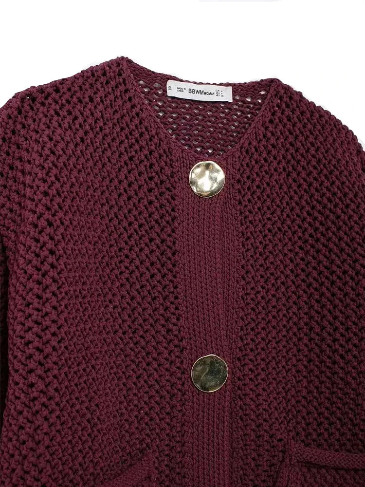 Autumn Grace: Chic Knitted Cardigans for Women - Casual Button-Down Style