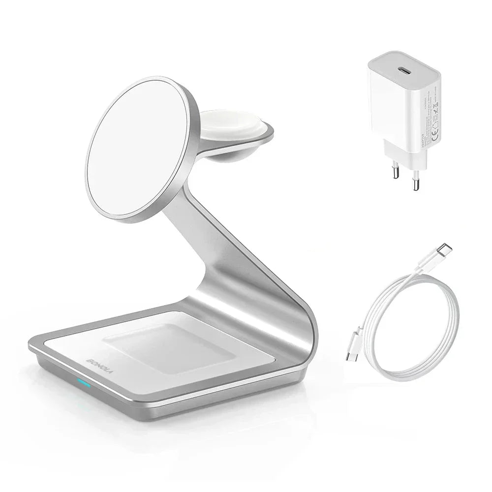 Magnetique - Bezprzewodowa ładowarka 3 w 1 30W do iPhone'a, Apple Watch i AirPods