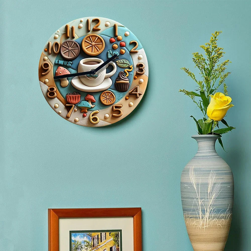 Silent Coffee Clock DIY Decor