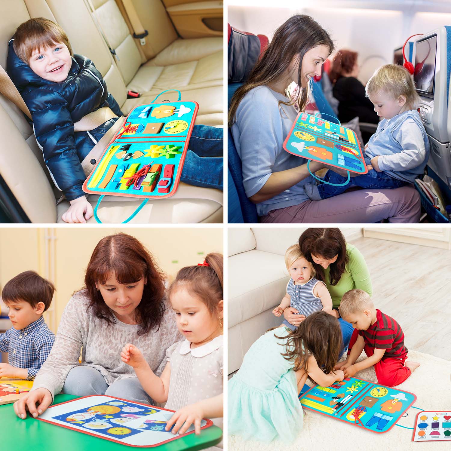 Sensory Book Board™ - Explore and Learn -  Montessori Sensory book for learning