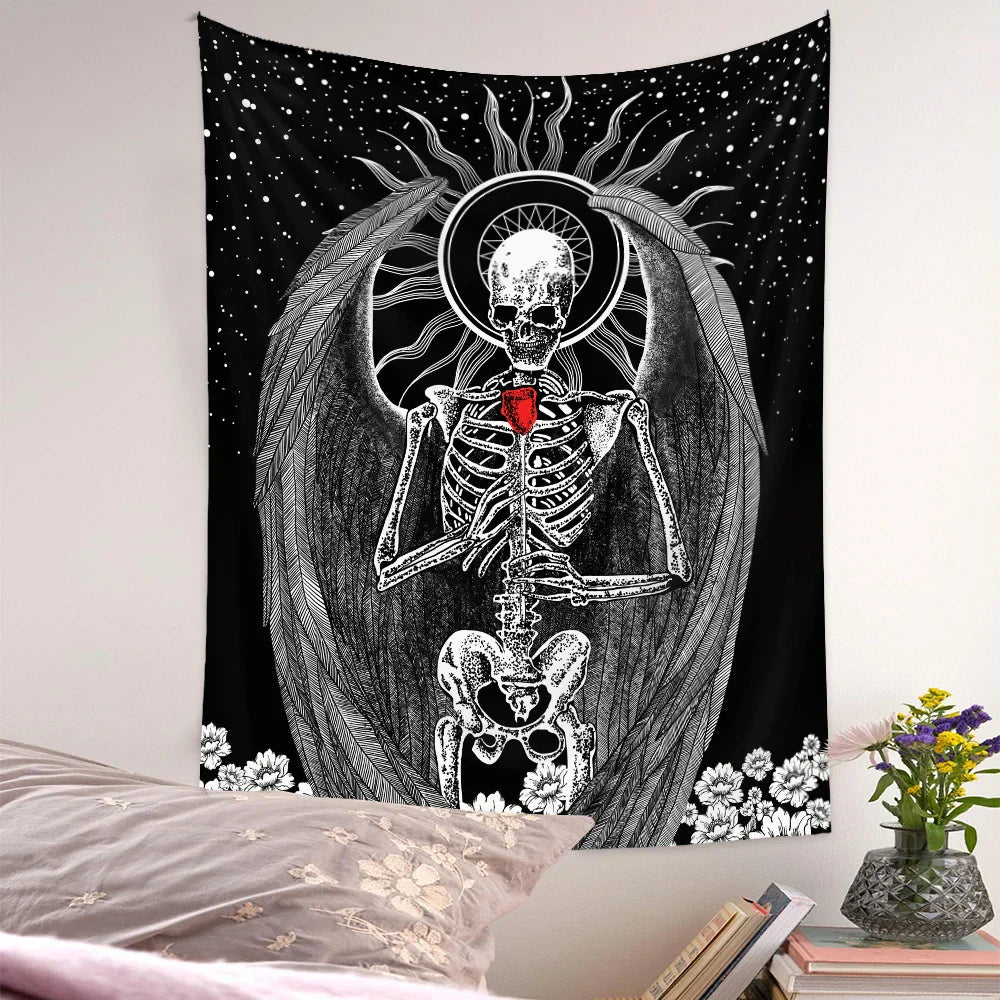 Skull Wedding Tarot Tapestry