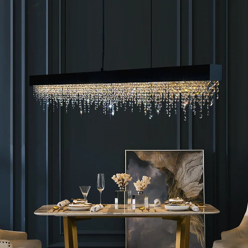 Chandelier Rectangulaire en Cristal Zara