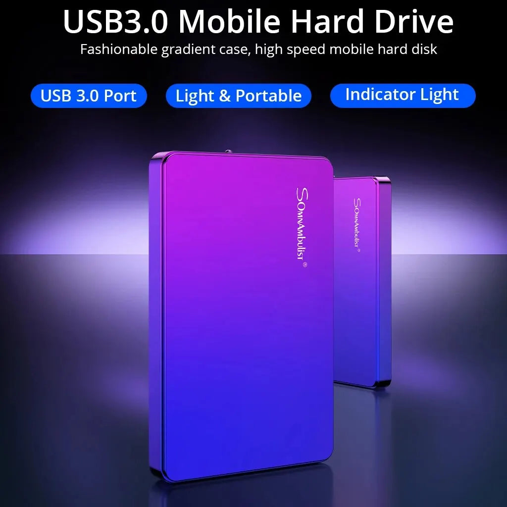 Disco Rígido Externo Portátil de 2.5" - 250GB, 320GB, 500GB, 1TB | Compatível com USB 3.0 para PC, Laptop, PS4, Xbox, TV