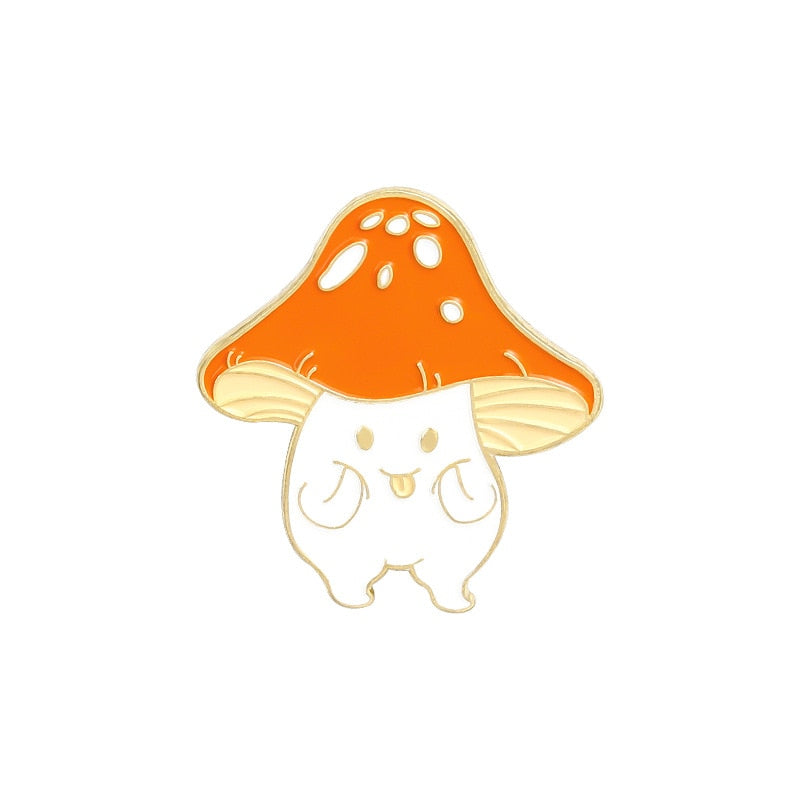 Mushroom Series Collectie Emaille Pins