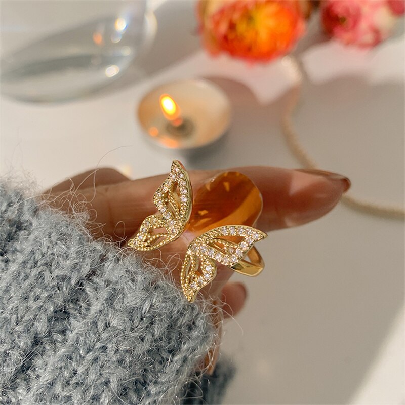 Dainty Butterfly Rings