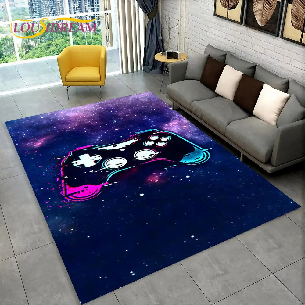 Alfombra de Juego Alex 3D Gamer - Gran Alfombra Antideslizante para Niños y Sala de Estar