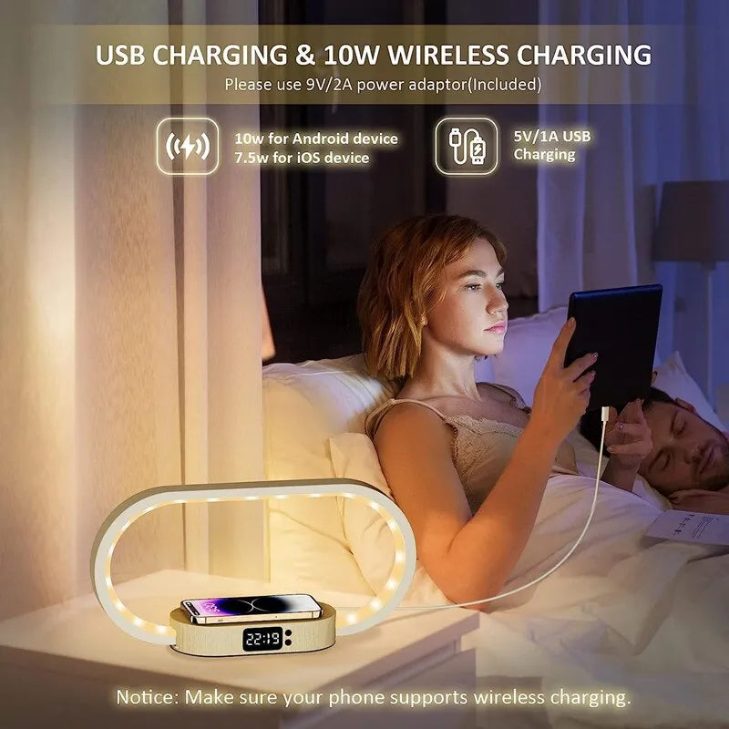 ChargeEasy™ Pro | Lumină încorporată cu stație de încărcare wireless