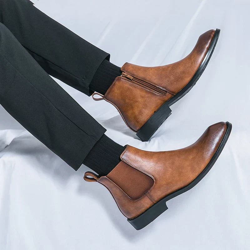 Bottes en cuir pour hommes ApexStyle