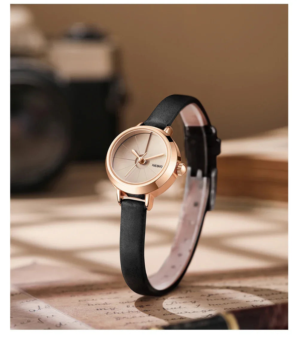 Mini Vintage Leather Watch for women