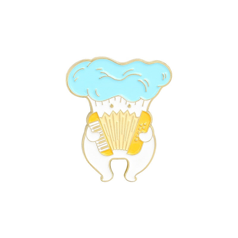 Mushroom Series Collectie Emaille Pins