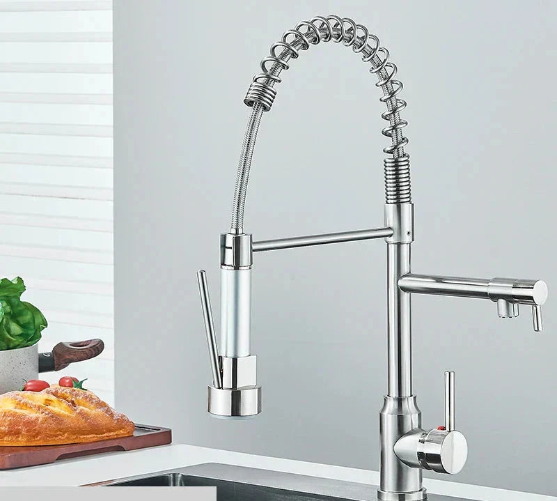 NickelFlex – Kitchen mixer tap with 360° swivel function faucet