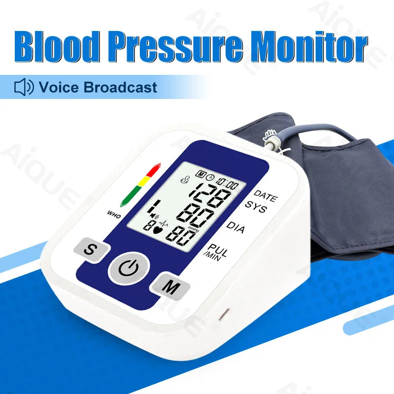 Automatic Arm Blood Pressure Monitor – Digital Tensiometer with LED Display