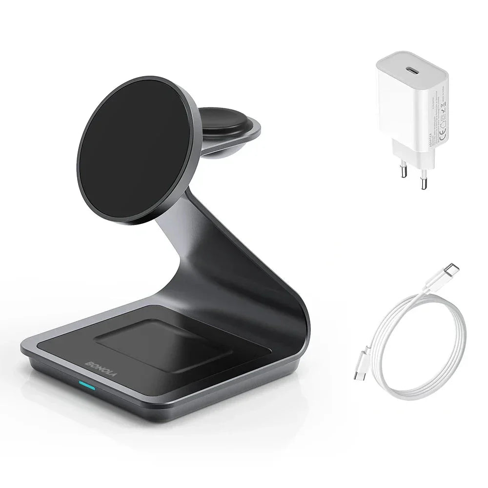 Magnetique - Bezprzewodowa ładowarka 3 w 1 30W do iPhone'a, Apple Watch i AirPods