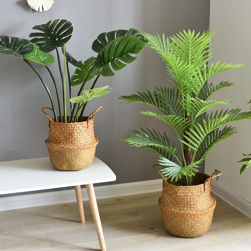 Wicker woven storage baskets