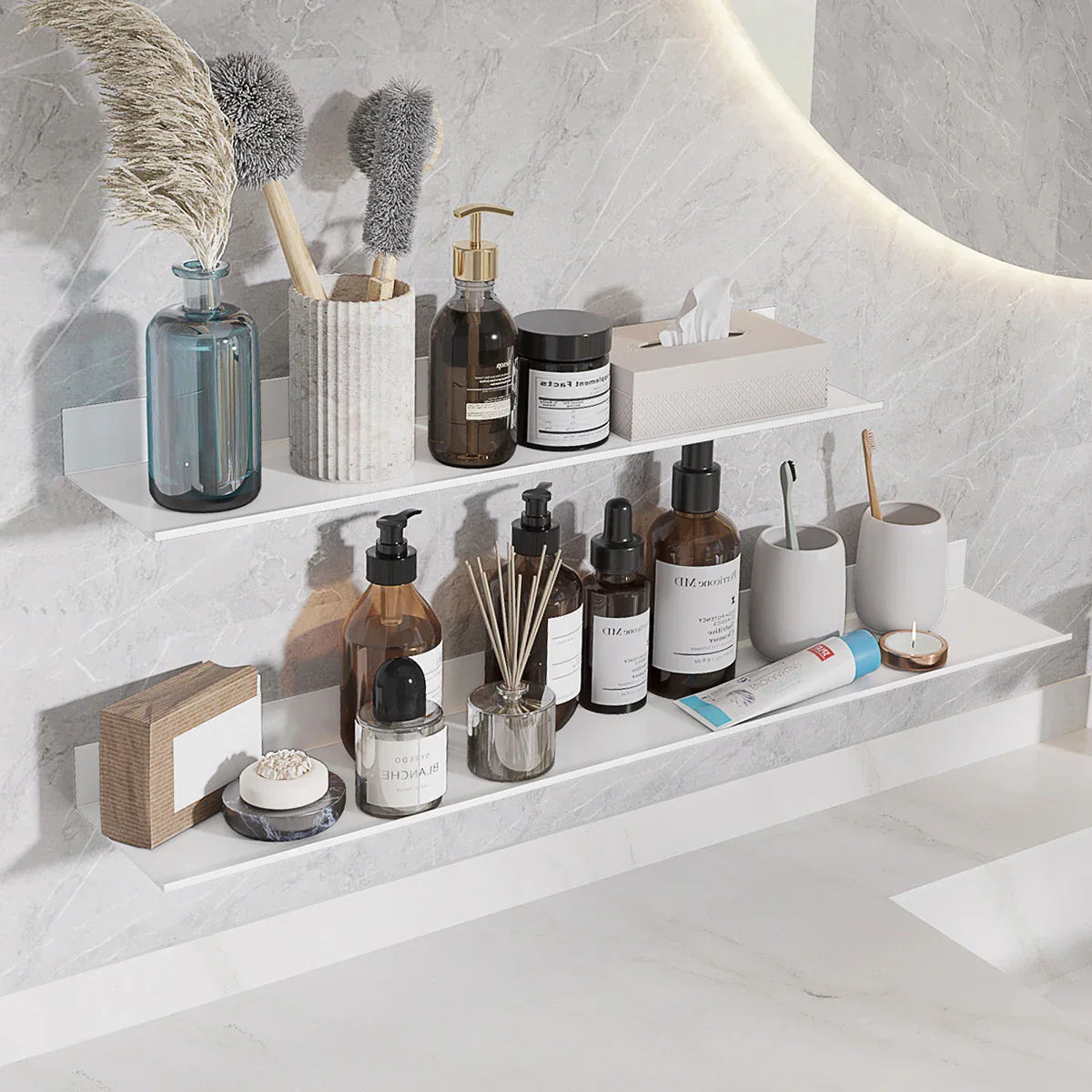 Stylish Aluminum Floating Shelves Solution