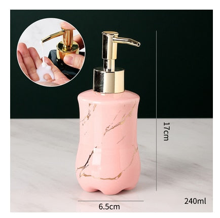 Elegant Soap Dispenser i solid marmor för badrum