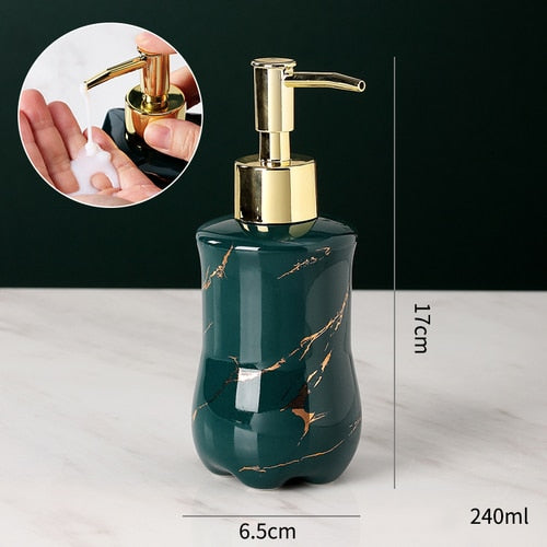 Elegant Soap Dispenser i solid marmor för badrum