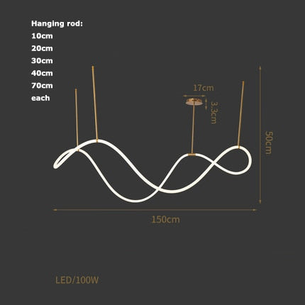 Kolia LED Dimmable Fekete Fehér Arany Króm Mennyezeti Designer