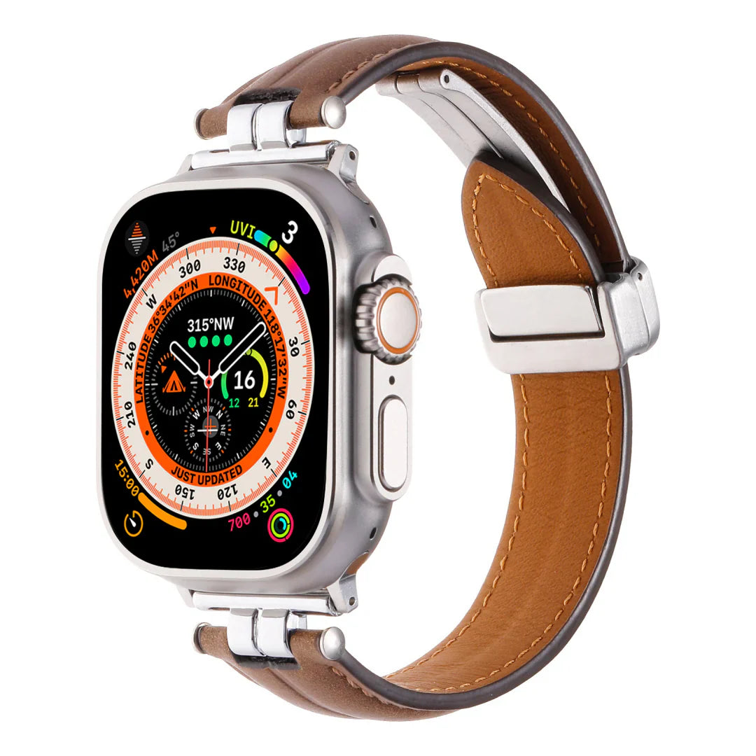 Mágneses Bőr Szíj Apple Watch-hoz