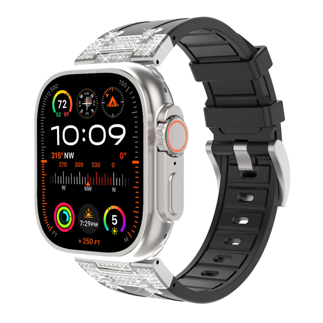 Silicone Diamond Band For Apple Watch