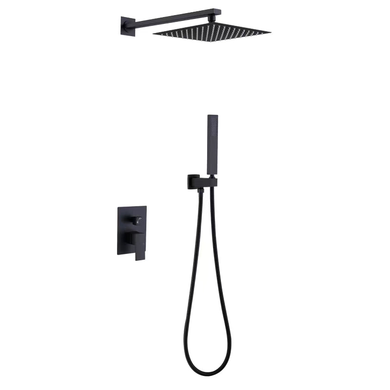 3 Set Black Modern Bath Shower Set