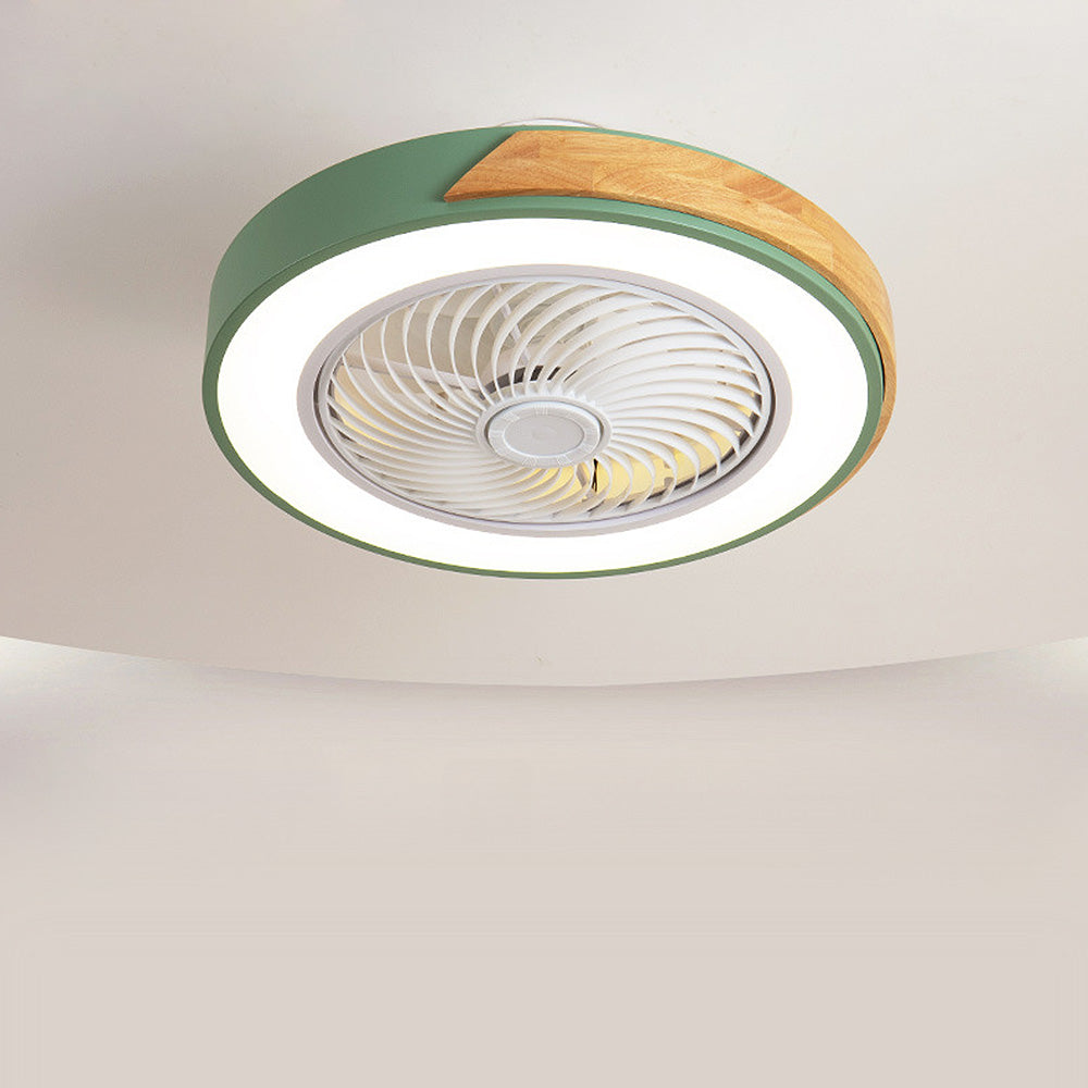 Wood Ceiling Fans With LED Lights