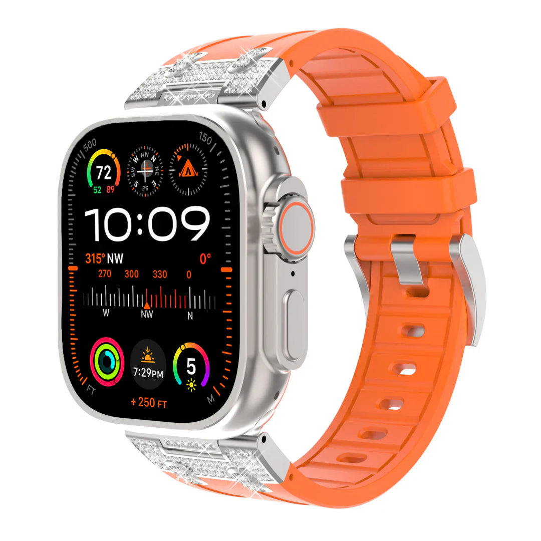 Silicone Diamond Band For Apple Watch