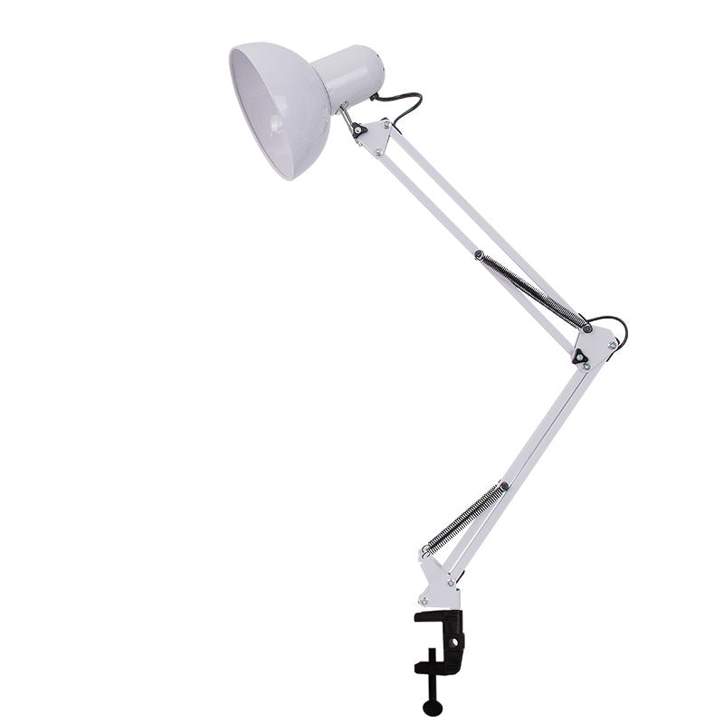 Nowoczesna minimalistyczna składana lampa stołowa z długim ramieniem, klipsowa, ABS, 1-światło