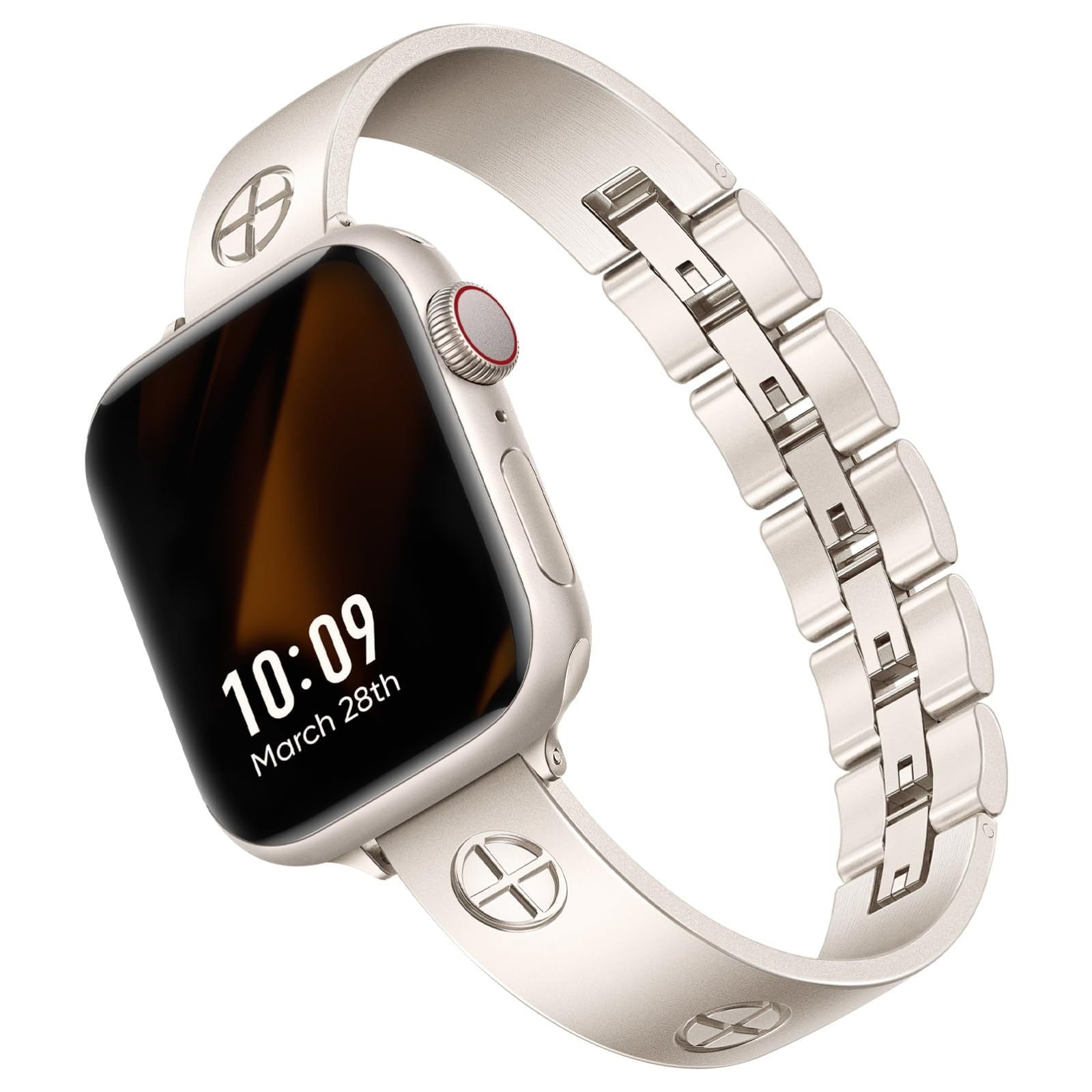 Kryssmetallarmbånd for Apple Watch