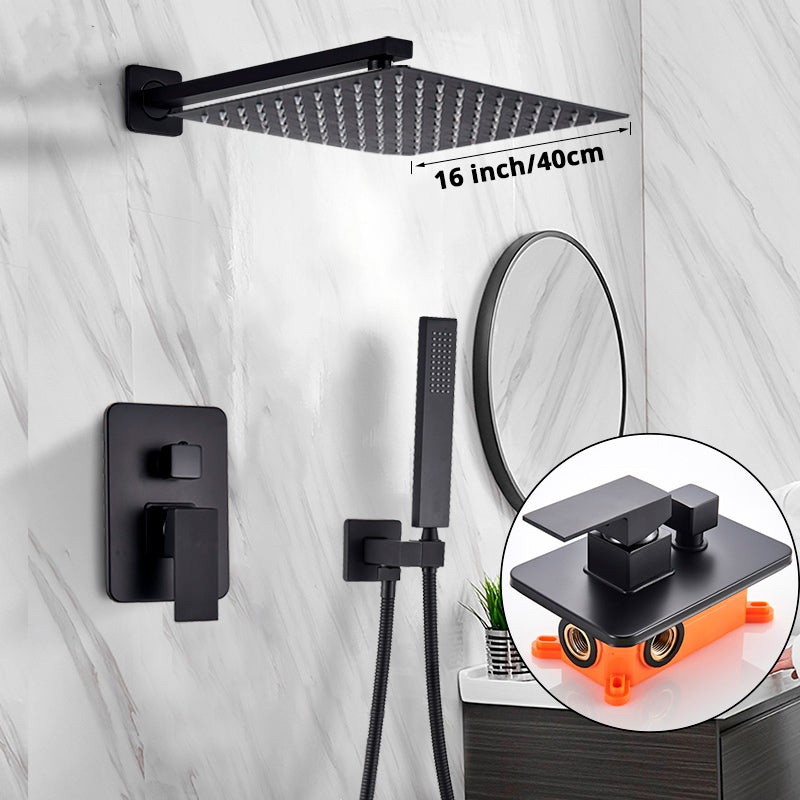 Ensemble de douche moderne noir 3 pièces