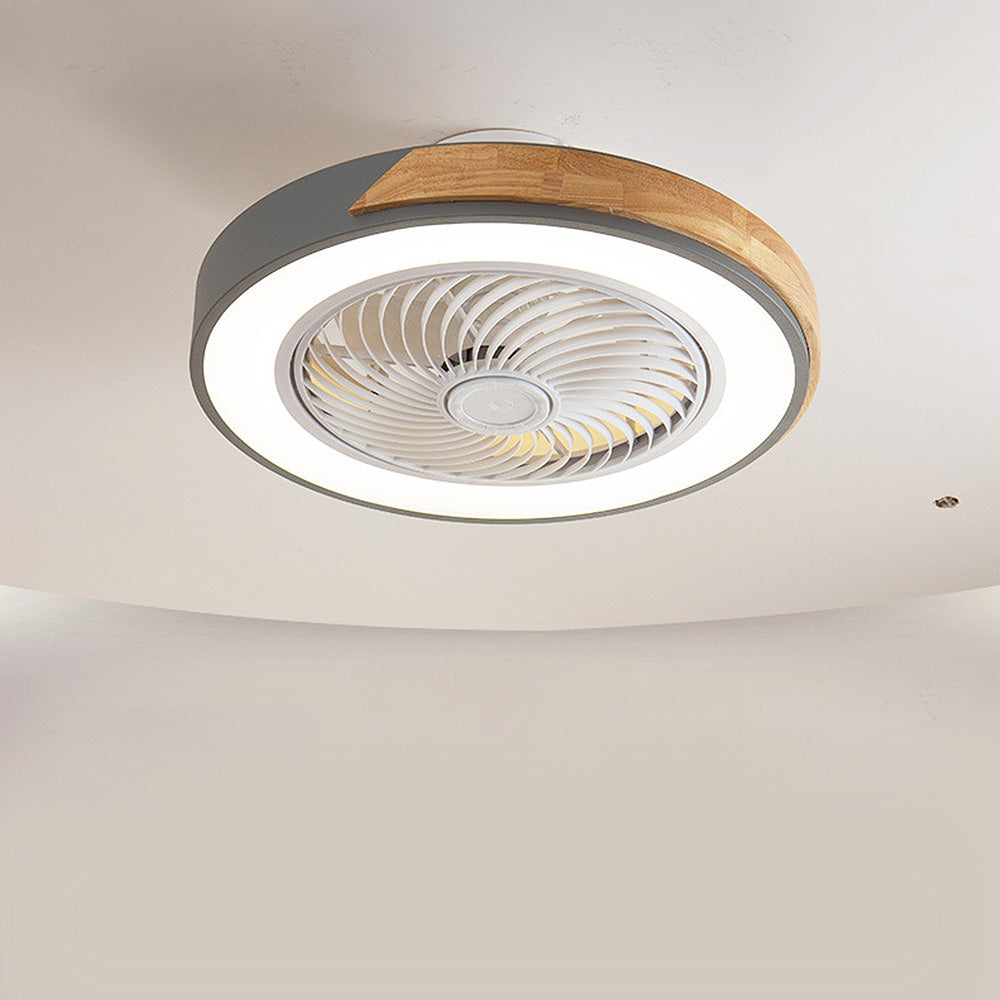 Wood Ceiling Fans With LED Lights