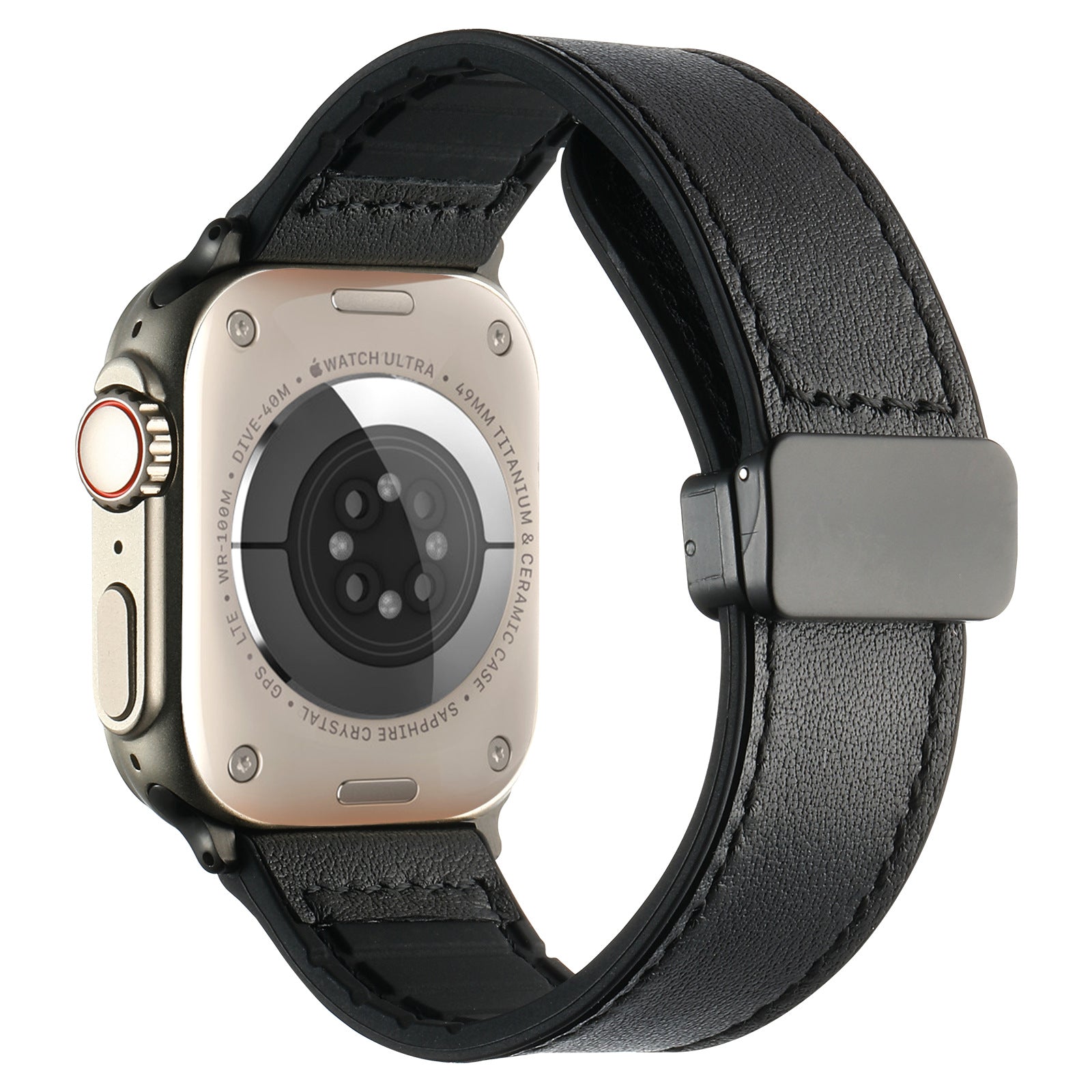 Leder-Silikonarmband für die Apple Watch