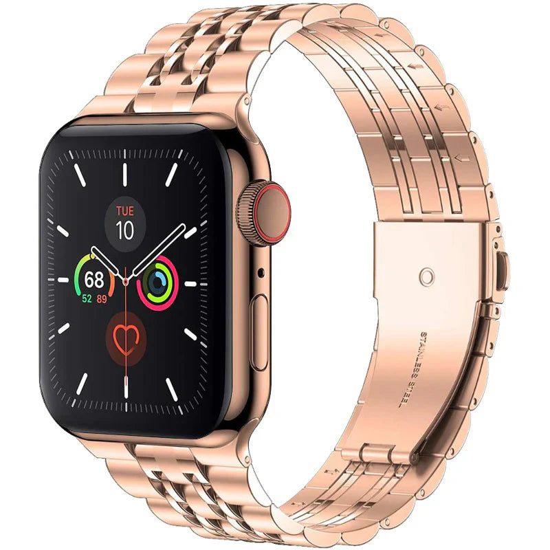 Luxus Rozsdamentes Acél Összecsukható Csatt Szíj Apple Watch-hoz