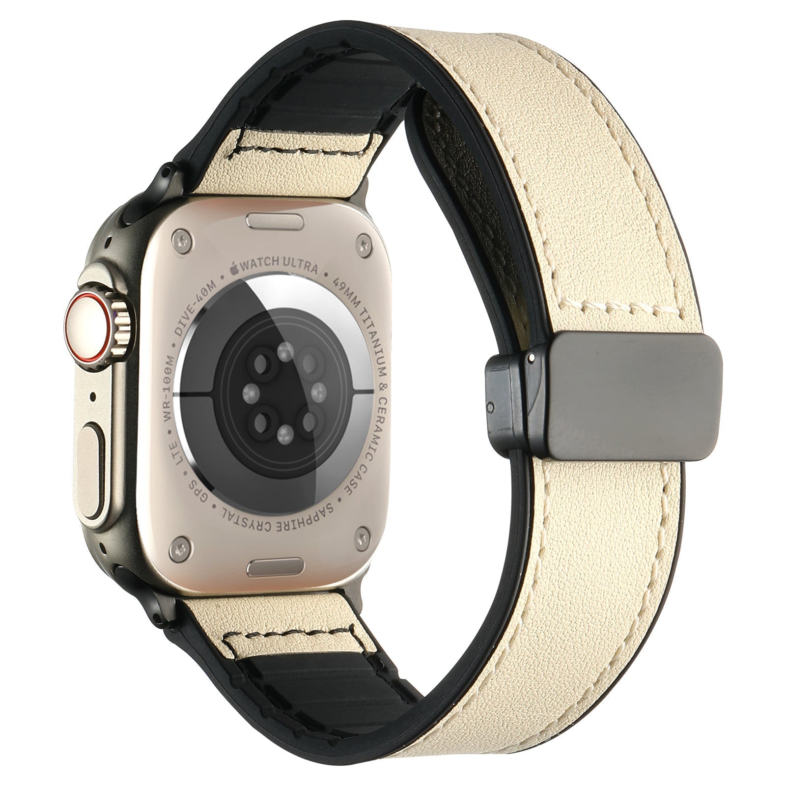 Lær Silikonrem for Apple Watch