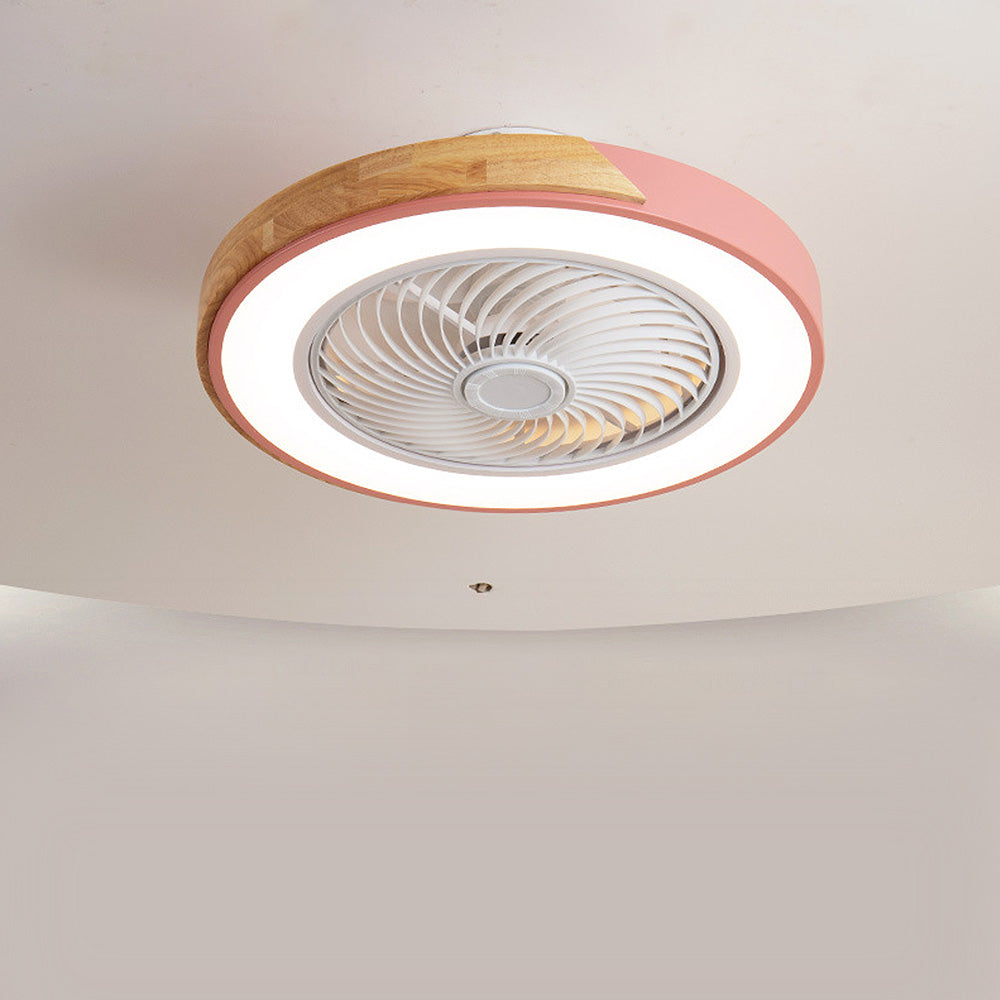 Wood Ceiling Fans With LED Lights