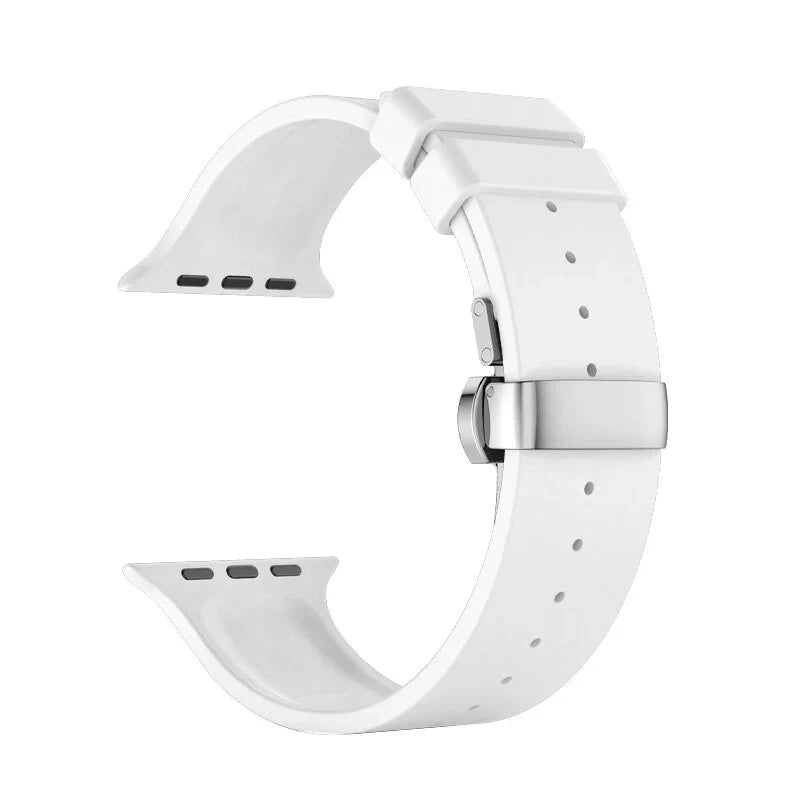 Luxury FKM Butterfly Buckle Band For Apple Watch