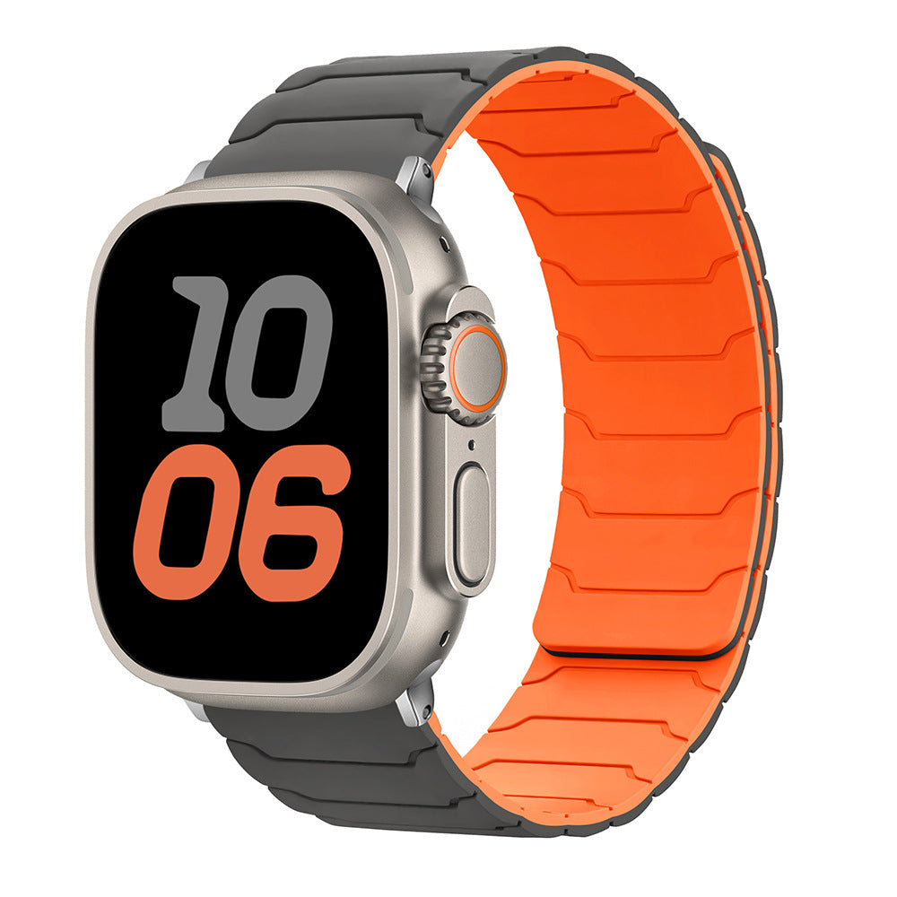 Armor Warrior Siliconen Magnetische Horlogeband voor Apple Watch