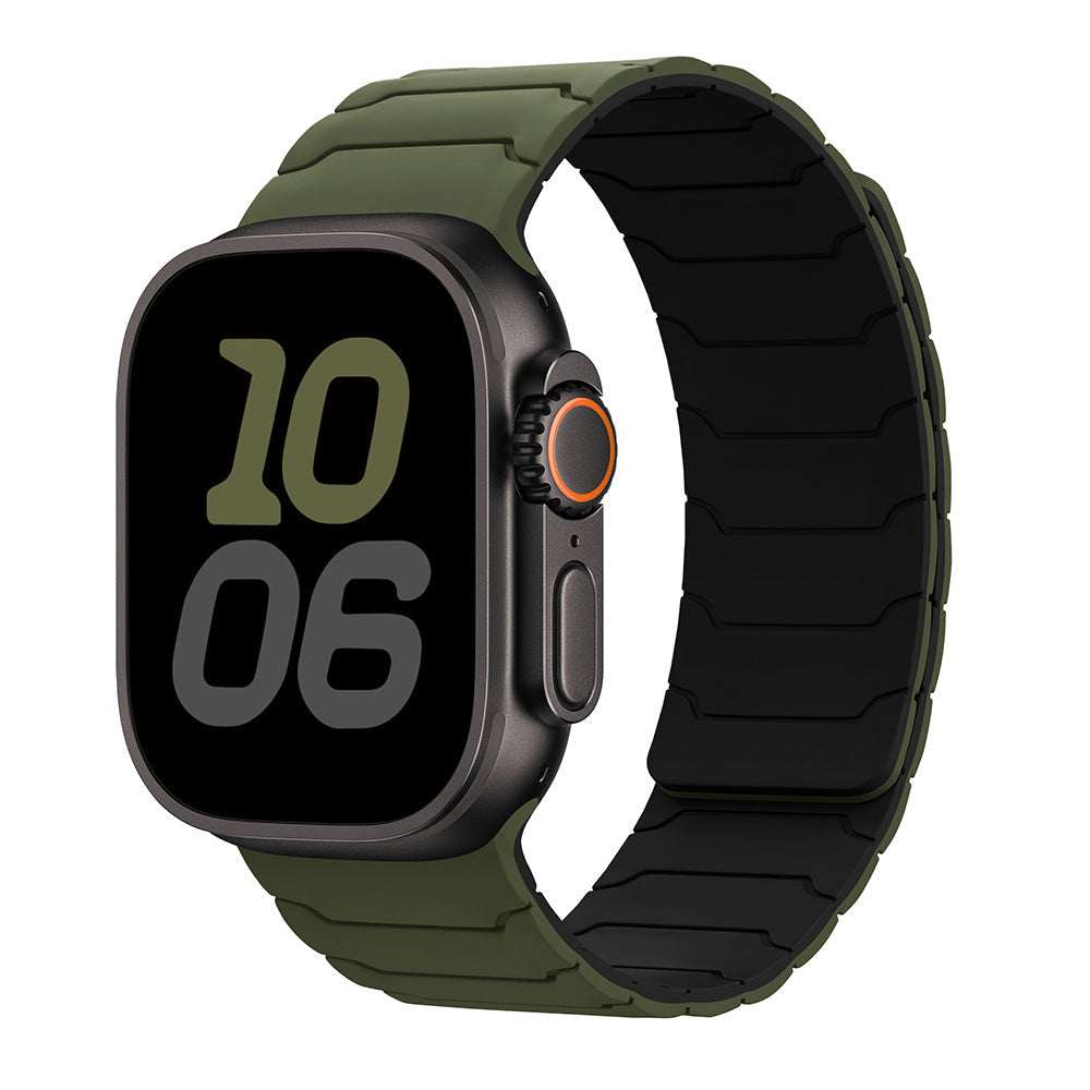 Armor Warrior Silicone Magnetic Watch Strap for Apple Watch