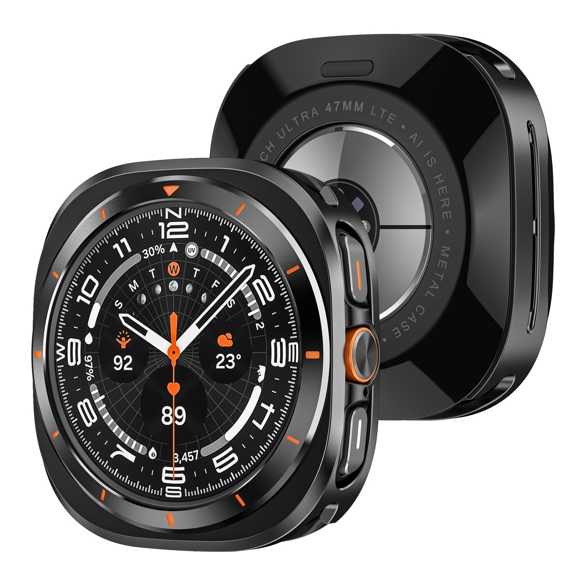 Capa Protetora Metálica 360° à Prova de Arranhões Full Edge para Samsung Galaxy Watch Ultra