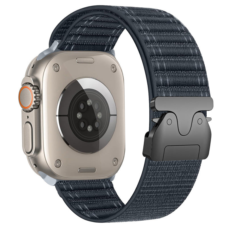 Hullám Mintás Nylon Pánt Ejtőernyő Csatt Apple Watch-hoz