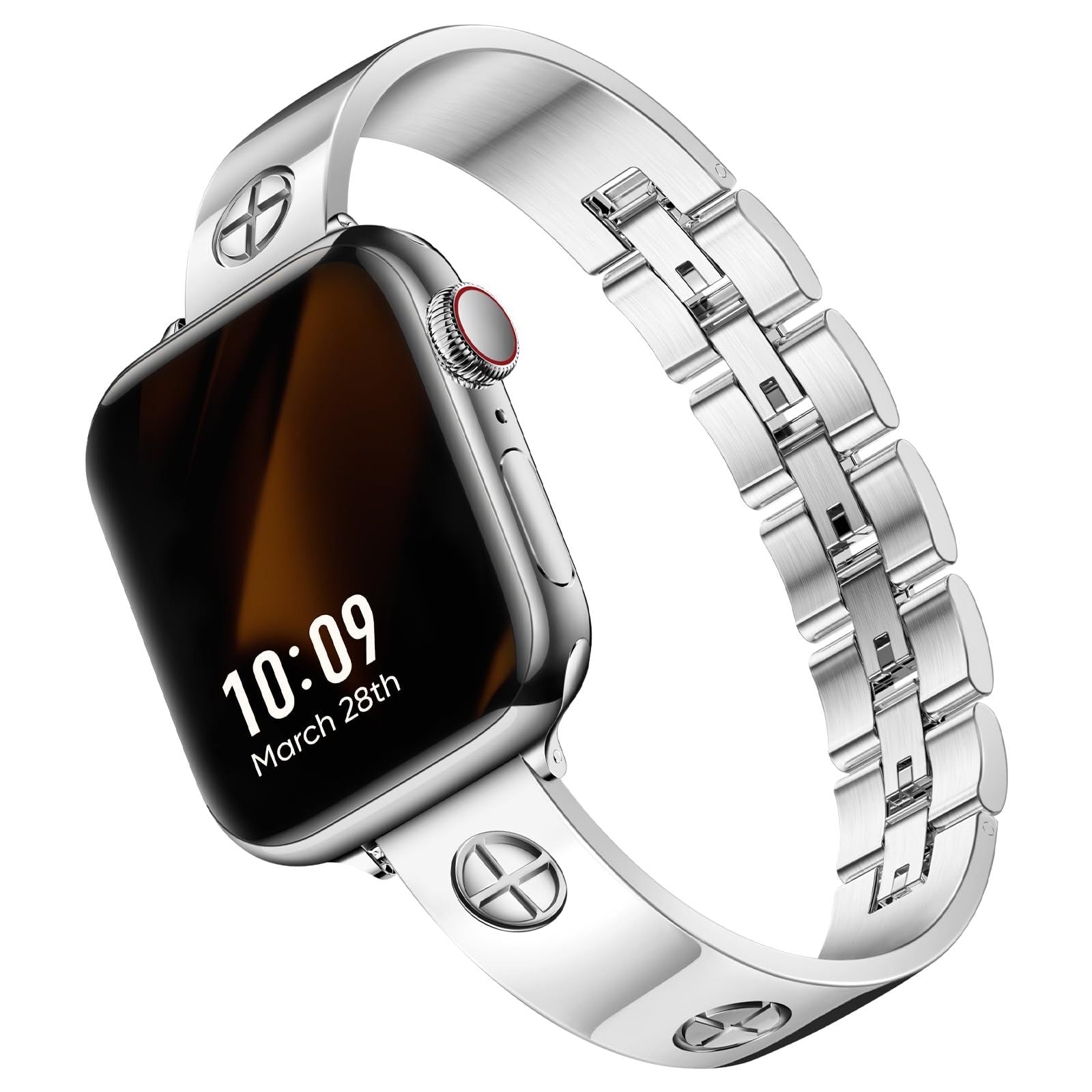 Kryssmetallarmbånd for Apple Watch