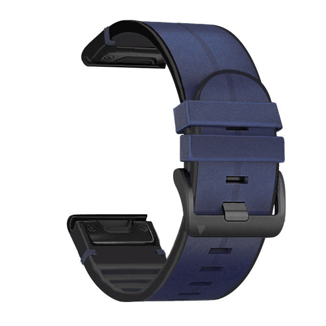 Silikonlær klokkerem for Garmin Fenix 8 7X 7 5X 5 6