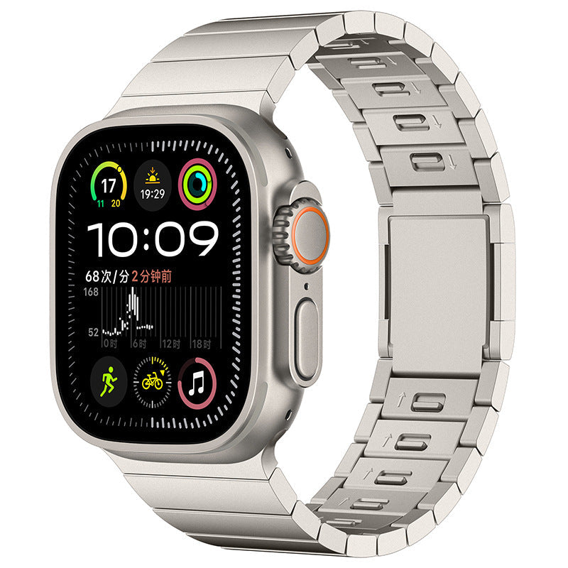 Banda de hebilla magnética de acero inoxidable premium para Apple Watch