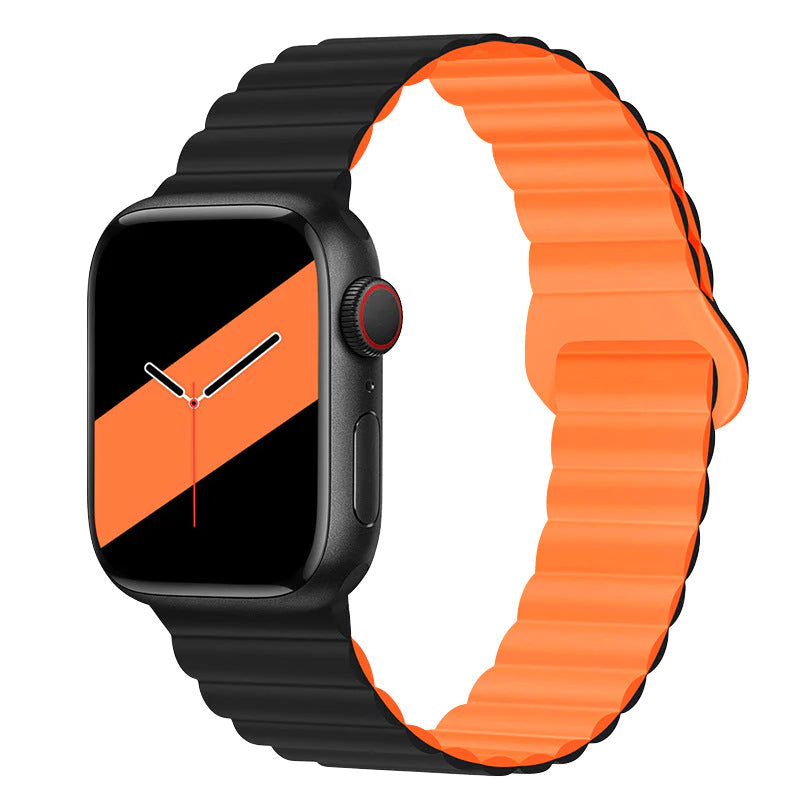 Magnetic silicone strap for Apple Watch