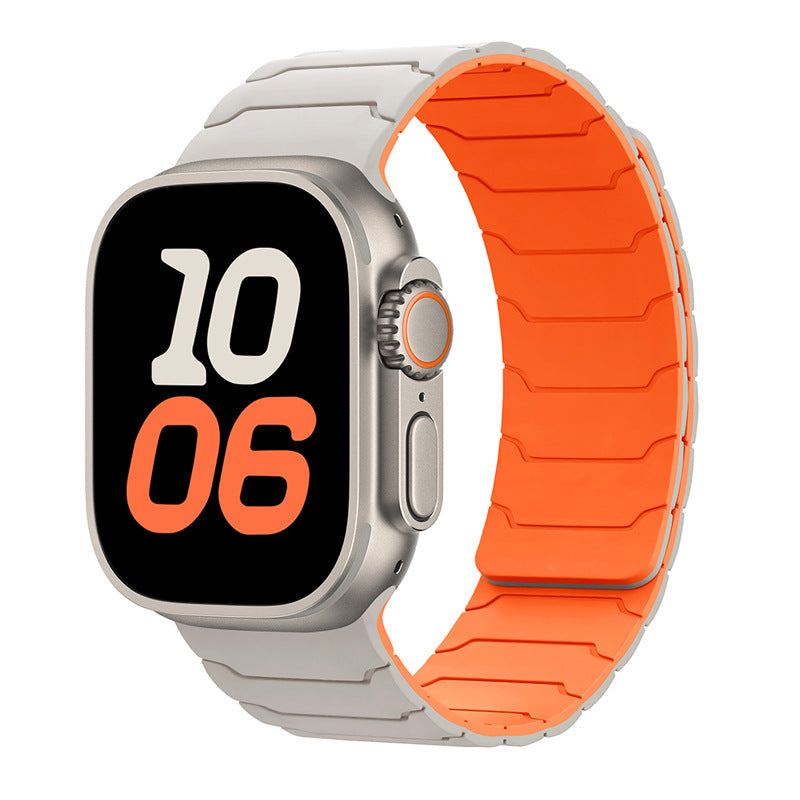 Armor Warrior Silicone Magnetic Watch Strap for Apple Watch