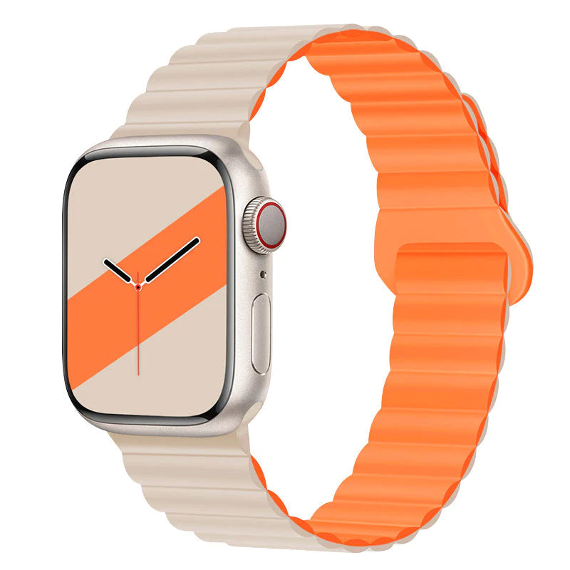 Magnetic silicone strap for Apple Watch