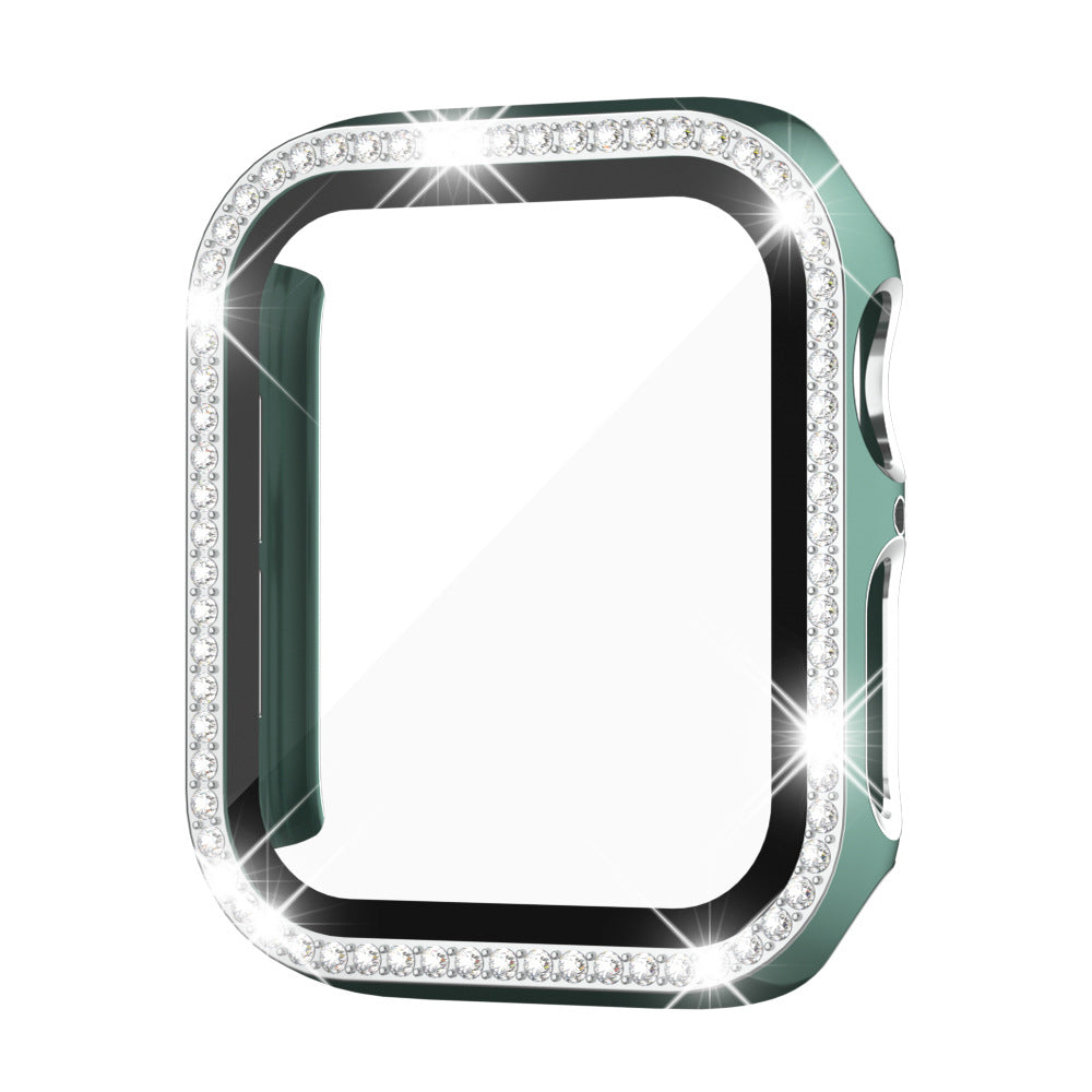 Rhinestone Edzett Üveg Tok Apple Watch-hoz