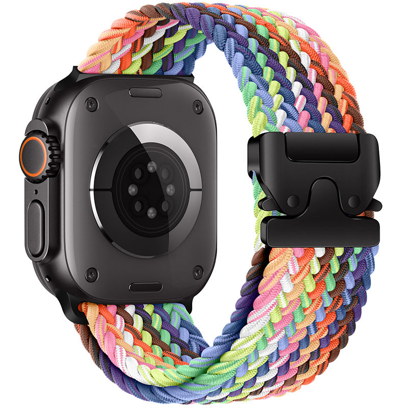 Elastic nylon parachute buckle watch strap suitable for all Apple series